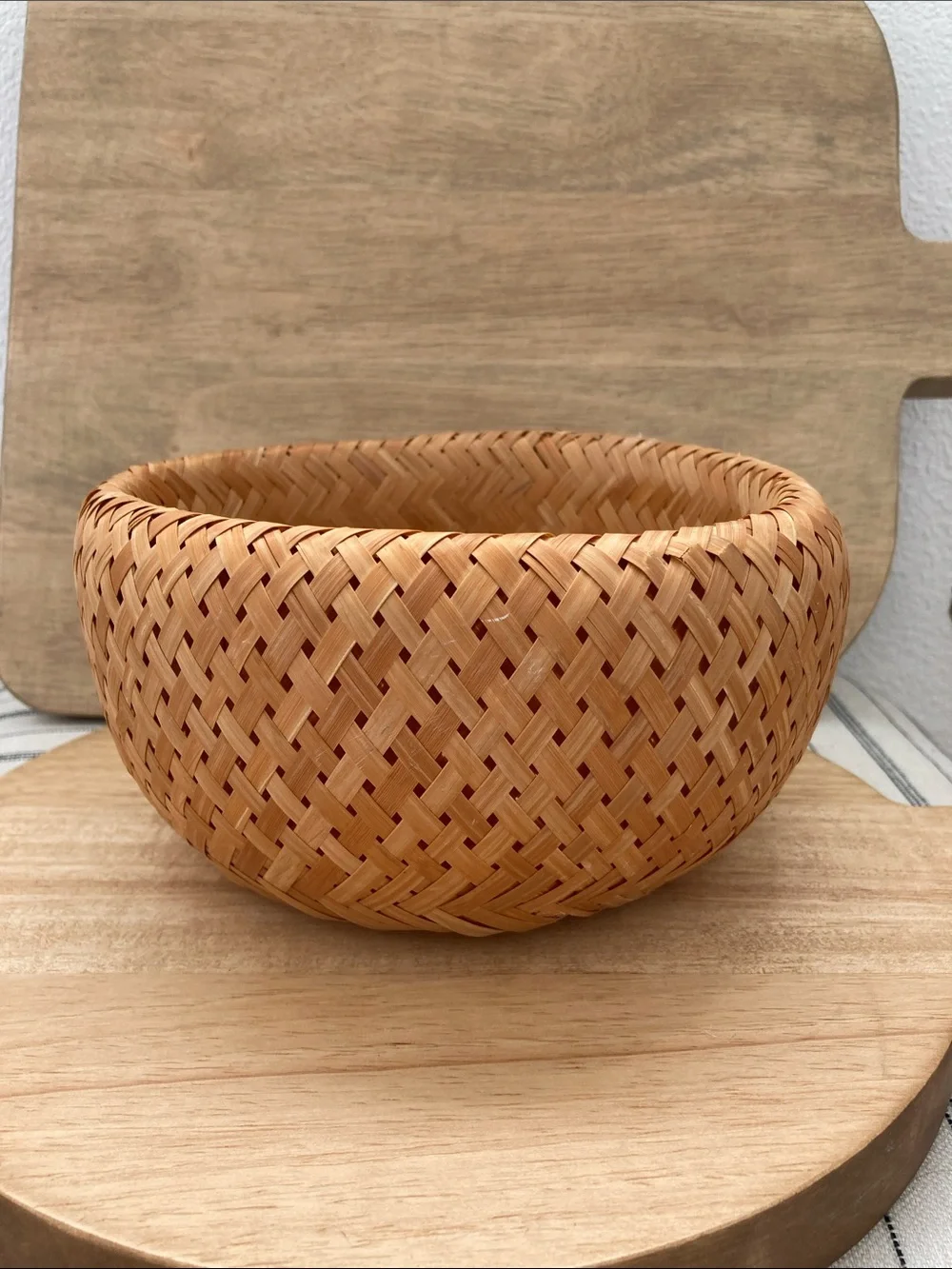 SALE! 70% Off Vintage Woven Rattan Decorative Bowl - Natural Tan Set of 3